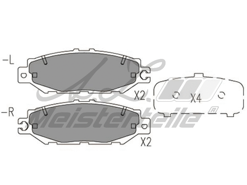 Brake Pad Set, disc brake (AZMT-44-022-1889)