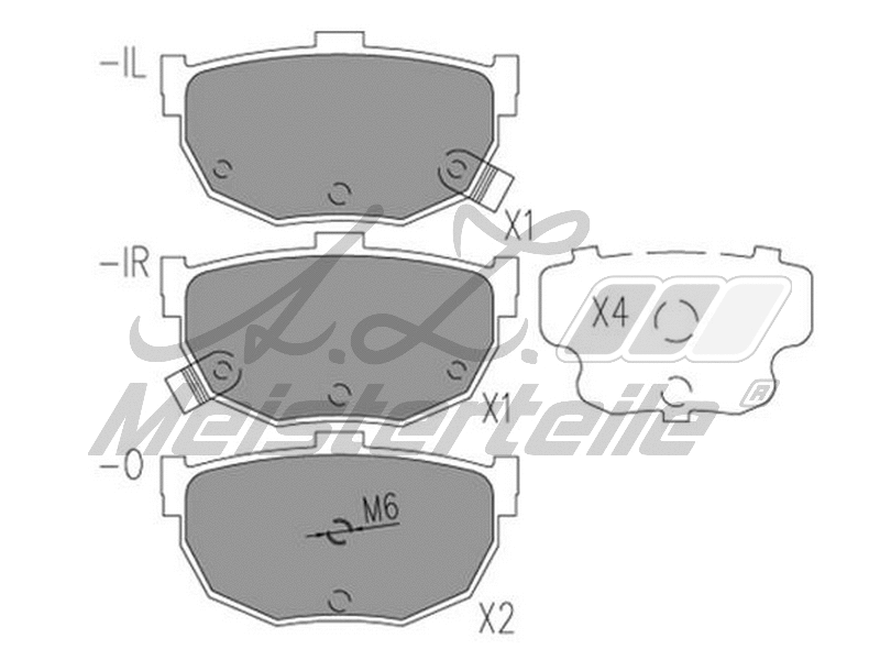 Brake Pad Set, disc brake (AZMT-44-022-1530)