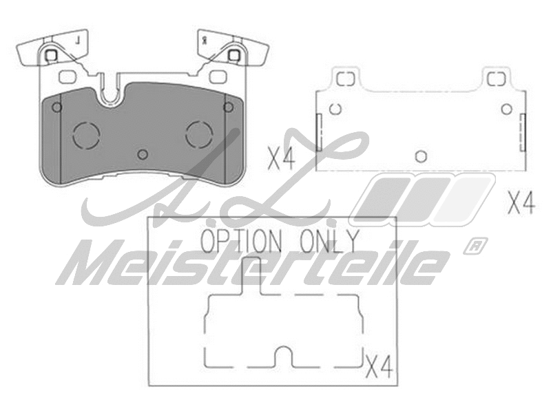 Brake Pad Set, disc brake (AZMT-44-022-1964)
