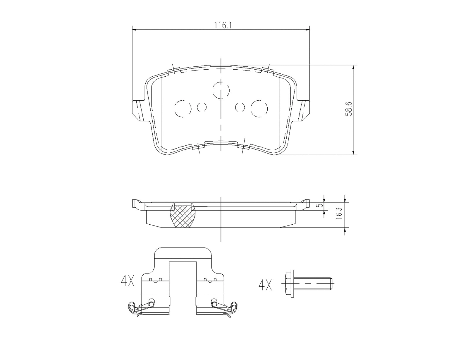 Brake Pad Set, disc brake (AZMT-44-022-1326)