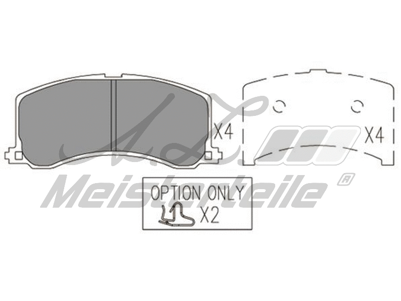Brake Pad Set, disc brake (AZMT-44-022-1696)