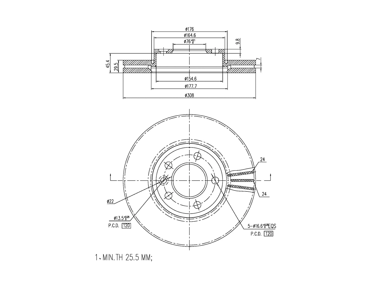 Brake Disc (AZMT-44-024-1154)