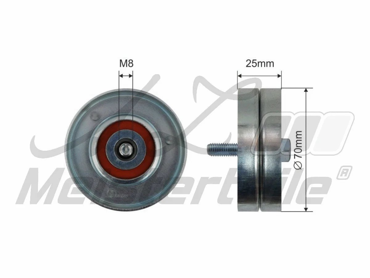 Deflection/Guide Pulley, V-ribbed belt