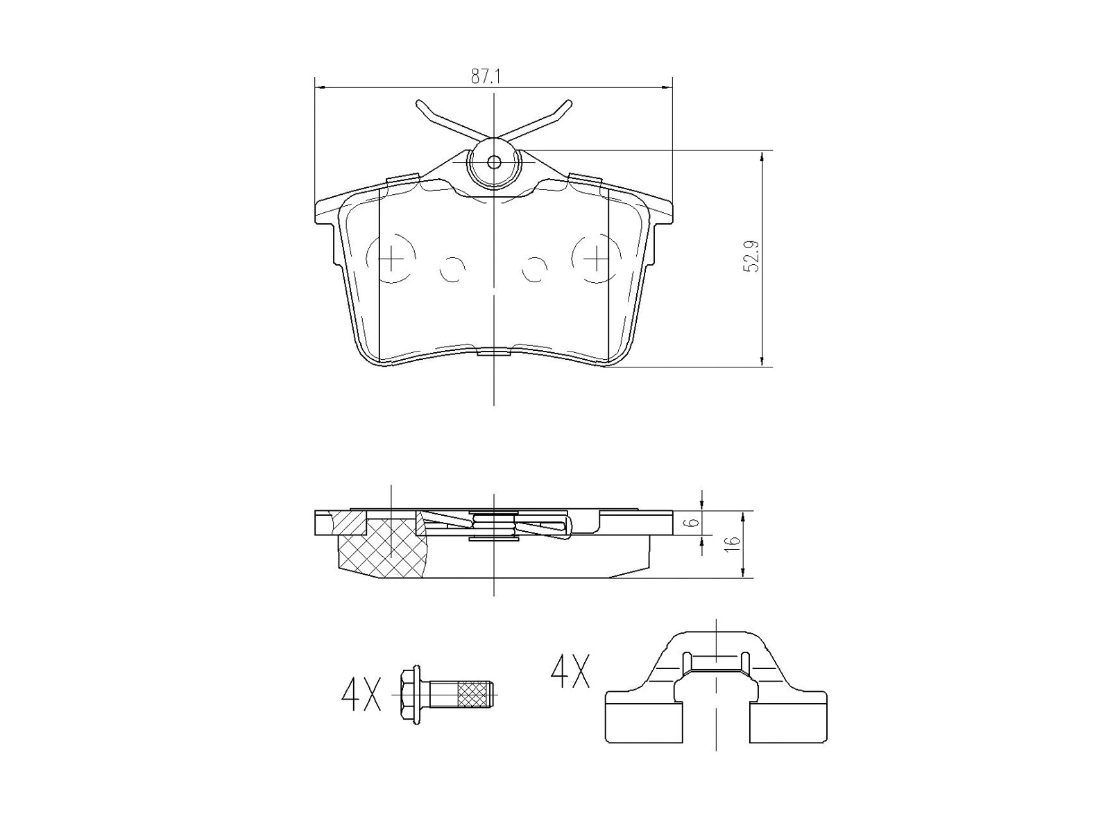 Brake Pad Set, disc brake (AZMT-44-022-1337)
