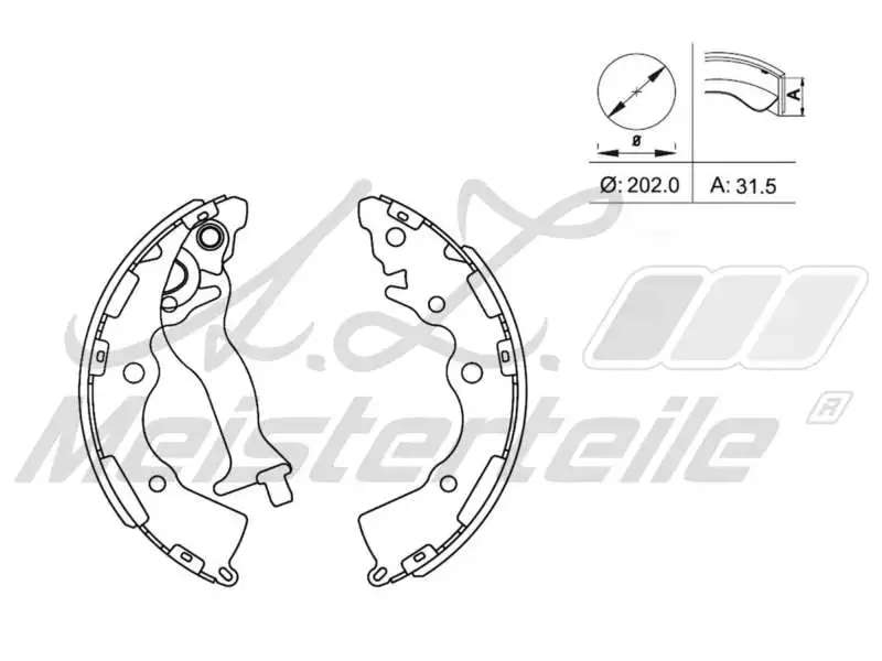 Brake Shoe Set (AZMT-44-026-1235)