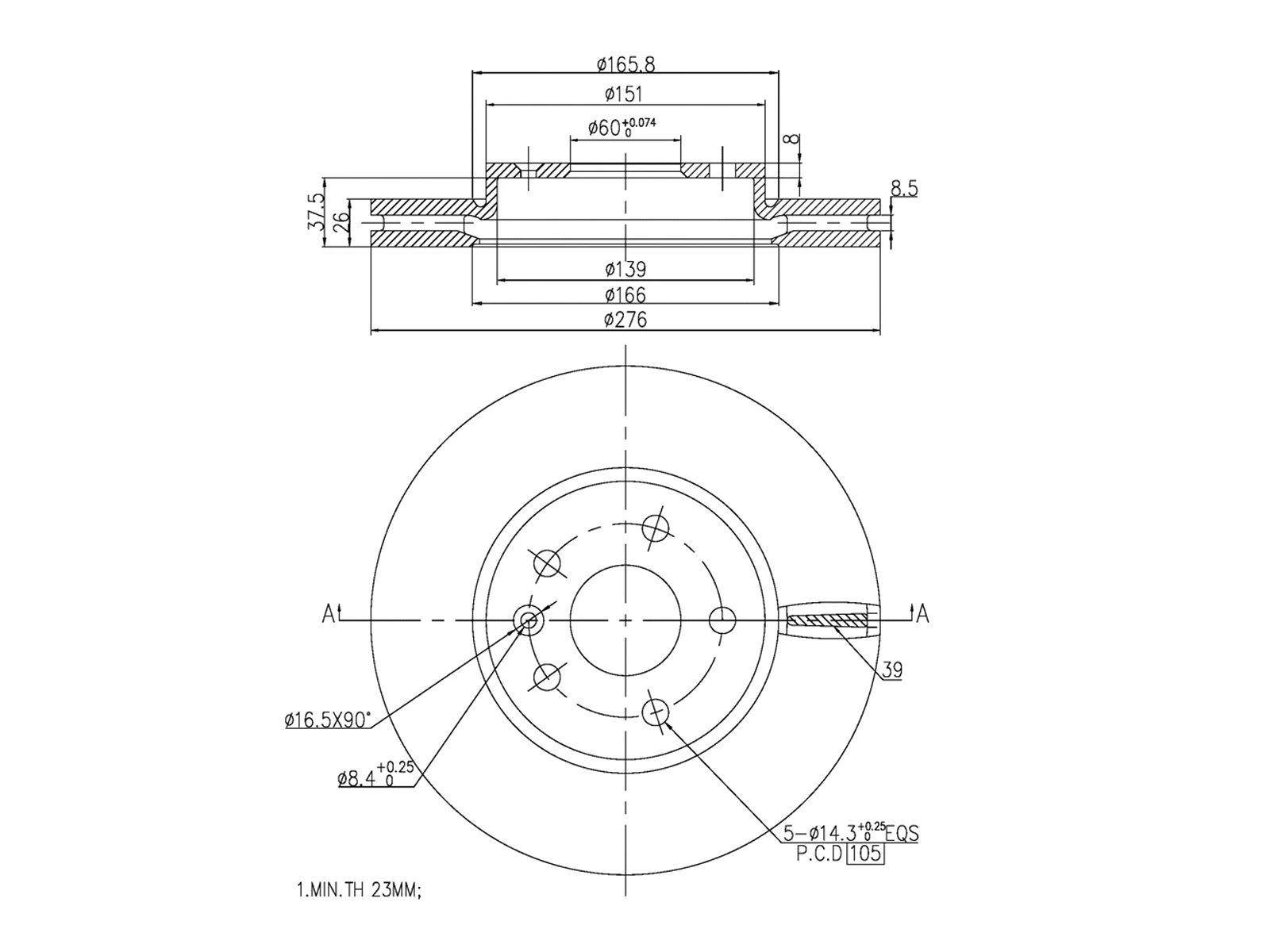 Brake Disc (AZMT-44-024-1405)