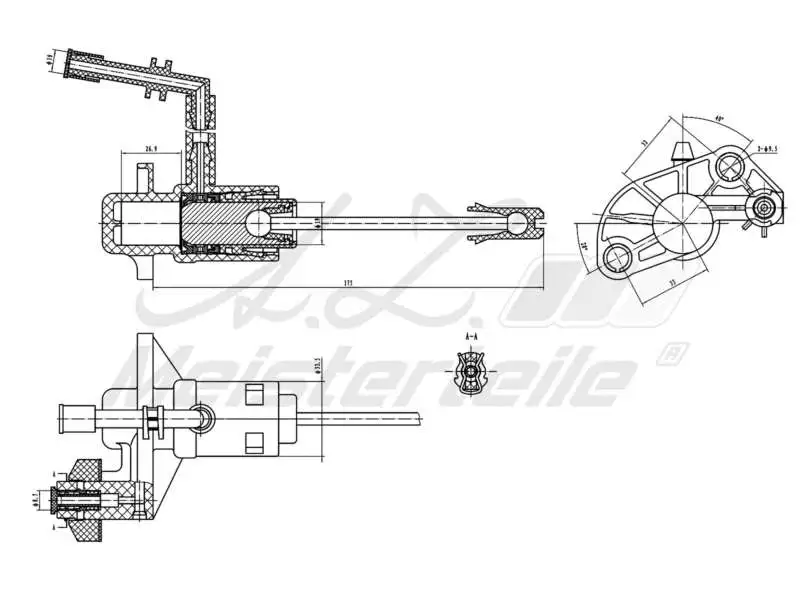 Master Cylinder, clutch (AZMT-47-030-1041)