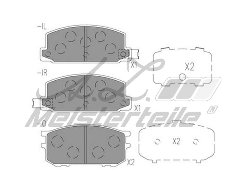 Brake Pad Set, disc brake (AZMT-44-022-2237)