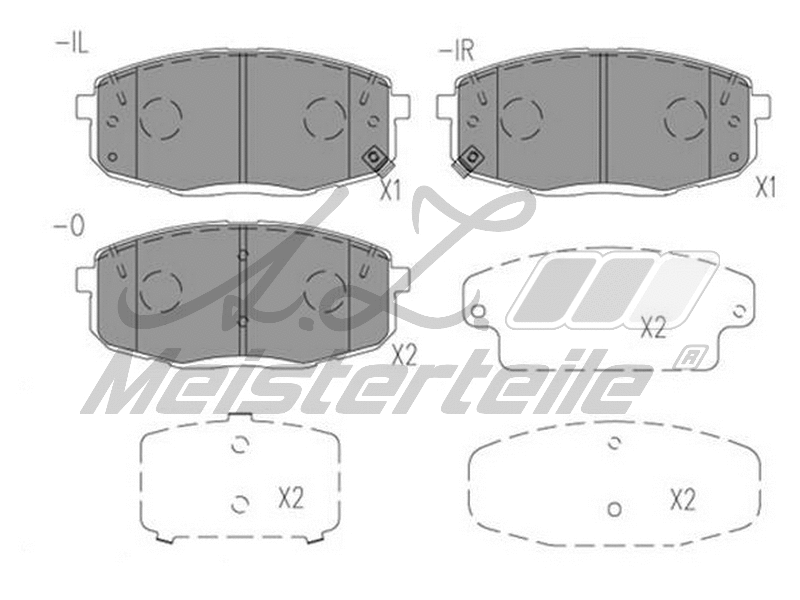 Brake Pad Set, disc brake (AZMT-44-022-1996)