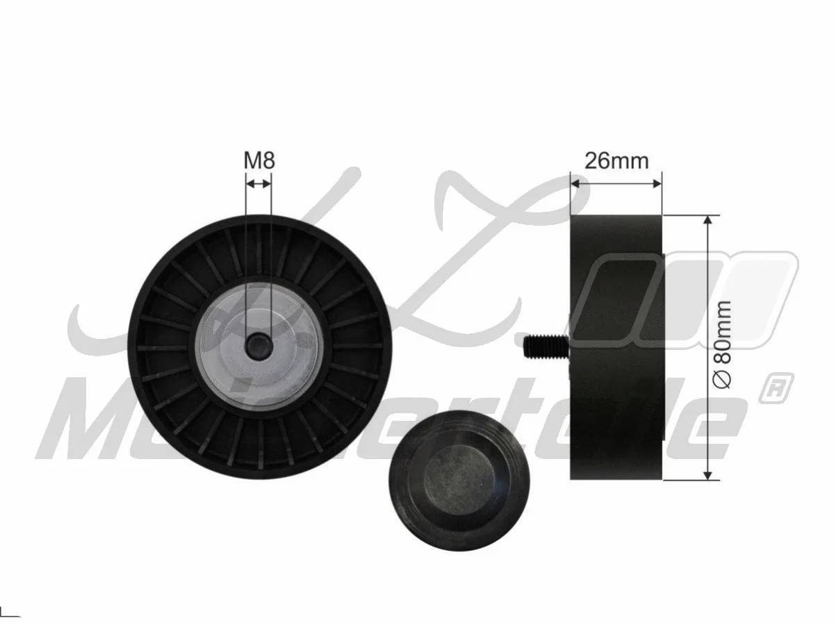 Deflection/Guide Pulley, V-ribbed belt