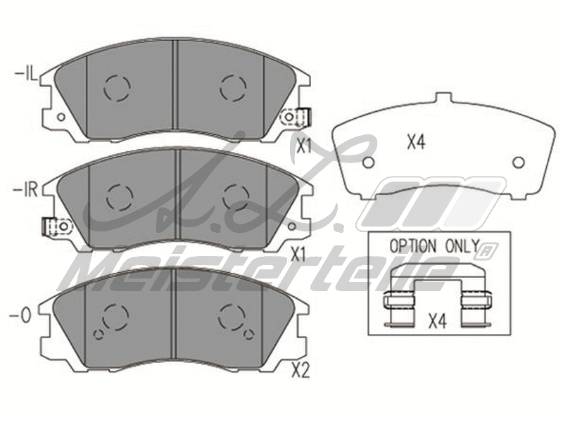 Brake Pad Set, disc brake (AZMT-44-022-1650)