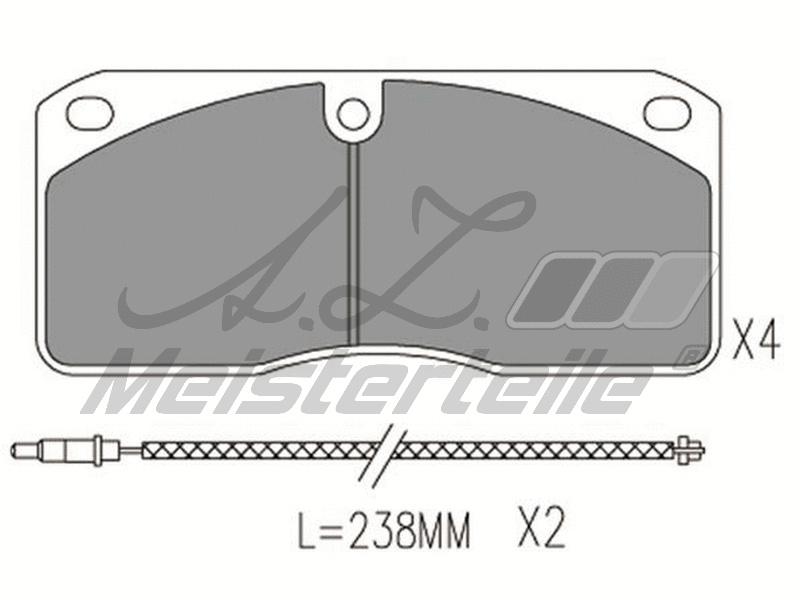 Brake Pad Set, disc brake (AZMT-44-022-2356)