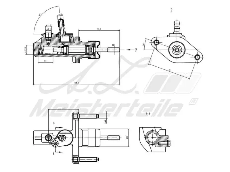 Master Cylinder, clutch (AZMT-47-030-1077)