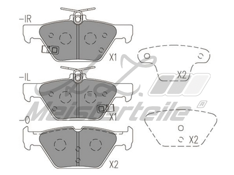 Brake Pad Set, disc brake (AZMT-44-022-2036)