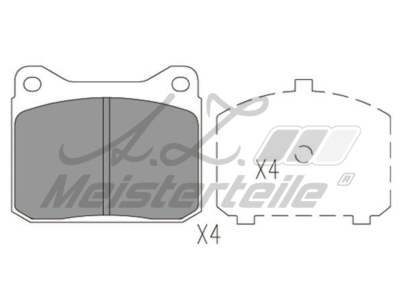 Brake Pad Set, disc brake (AZMT-44-022-1744)