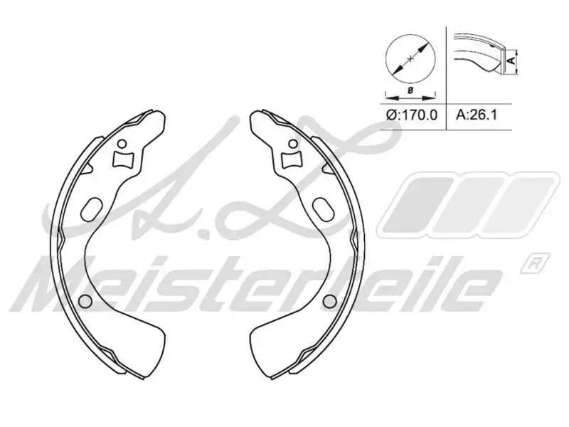 Brake Shoe Set (AZMT-44-026-1187)