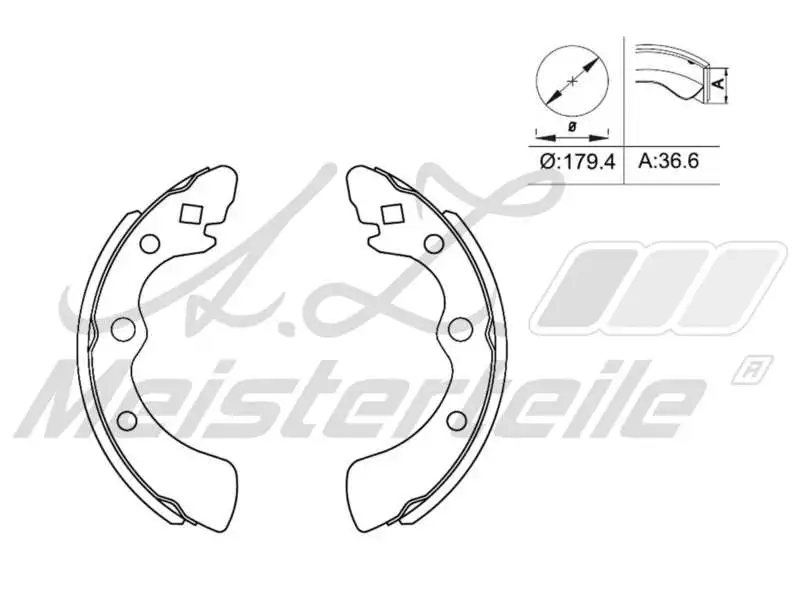 Brake Shoe Set (AZMT-44-026-1416)