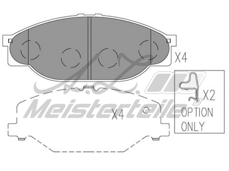 Brake Pad Set, disc brake (AZMT-44-022-1814)