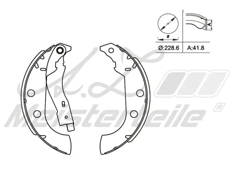 Brake Shoe Set (AZMT-44-026-1096)