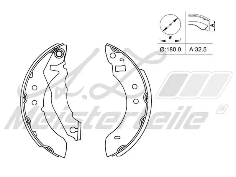 Brake Shoe Set (AZMT-44-026-1156)