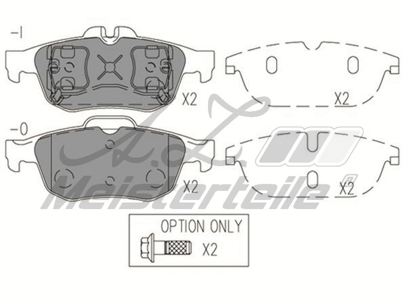 Brake Pad Set, disc brake (AZMT-44-022-2651)