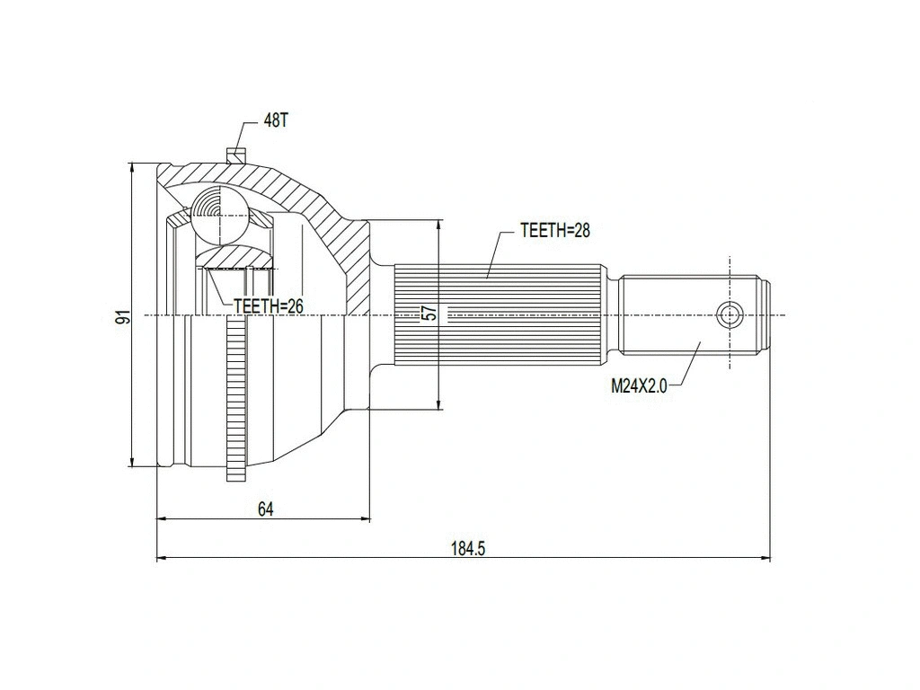Joint Kit, drive shaft (AZMT-43-030-1108)