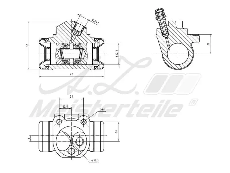 Wheel Brake Cylinder (AZMT-44-111-1113)