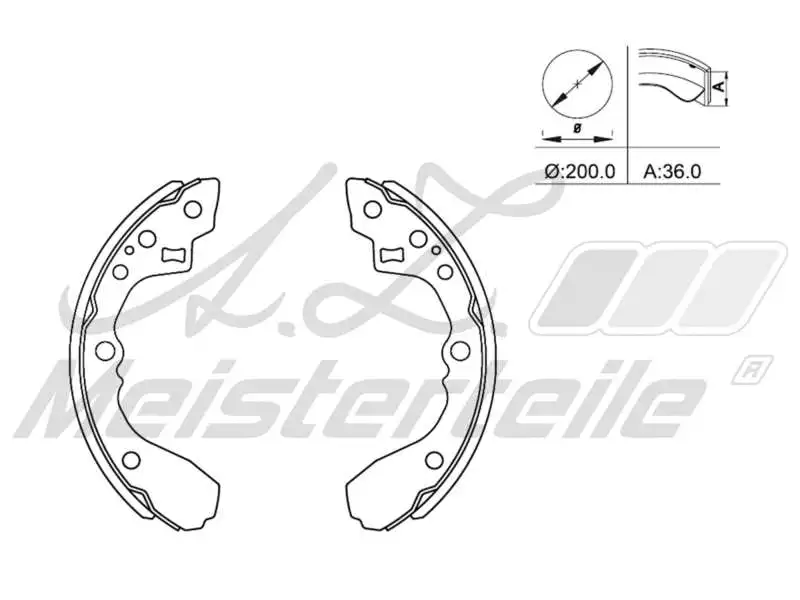 Brake Shoe Set (AZMT-44-026-1326)