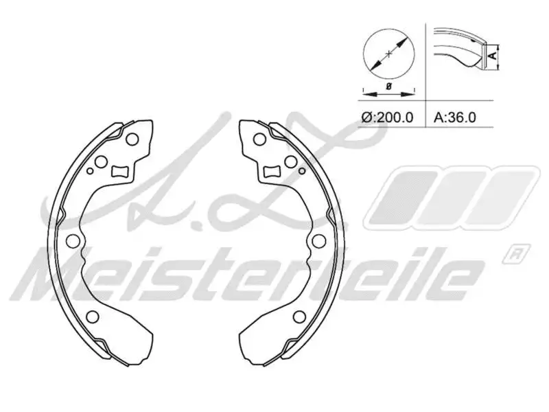 Brake Shoe Set (AZMT-44-026-1359)