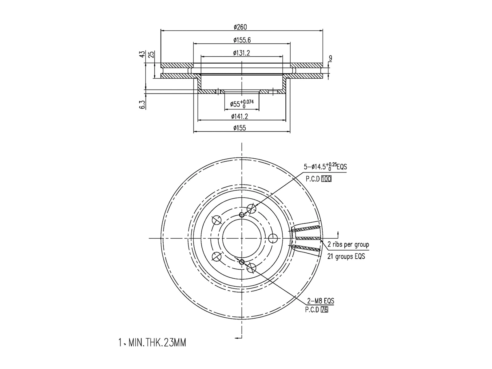 Brake Disc (AZMT-44-024-1036)