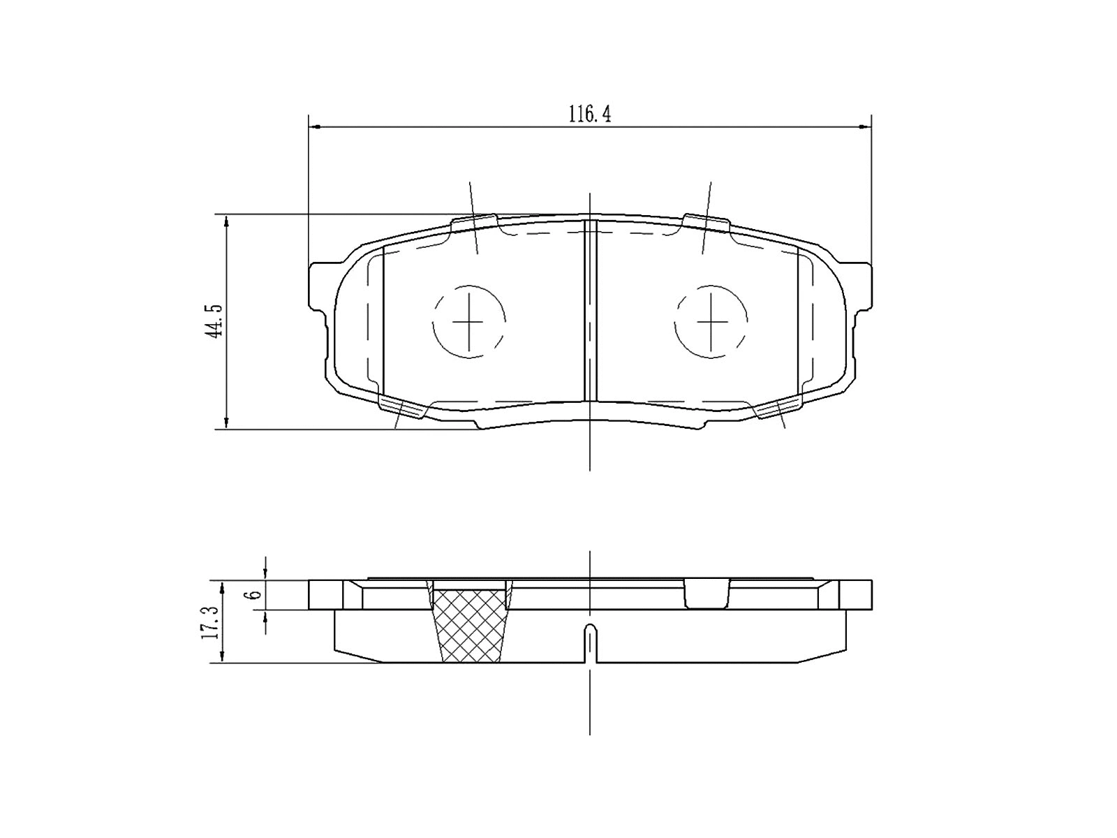 Brake Pad Set, disc brake (AZMT-44-022-1334)