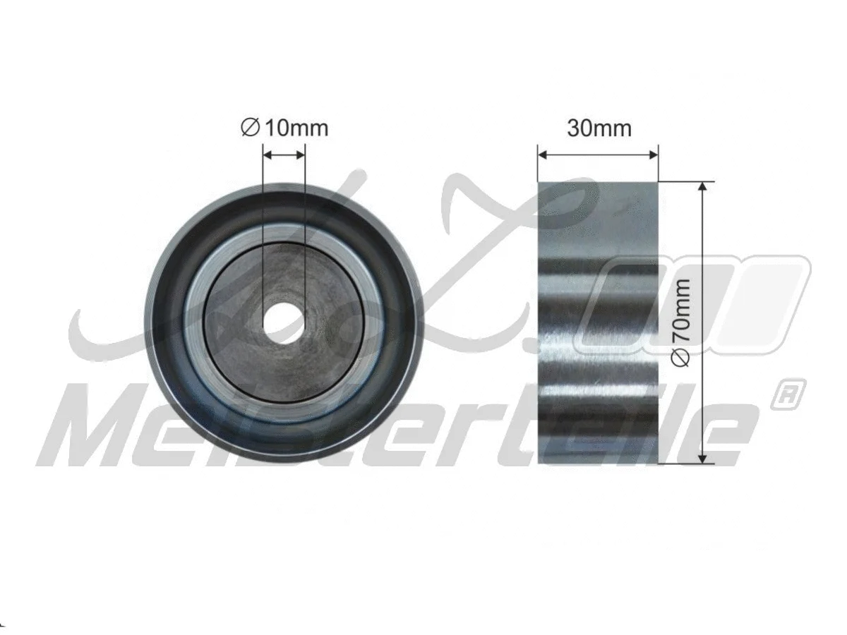 Deflection/Guide Pulley, V-ribbed belt