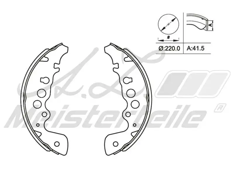 Brake Shoe Set (AZMT-44-026-1131)