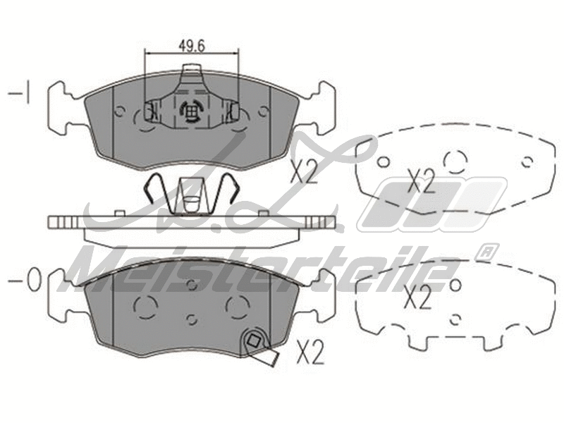 Brake Pad Set, disc brake (AZMT-44-022-2232)