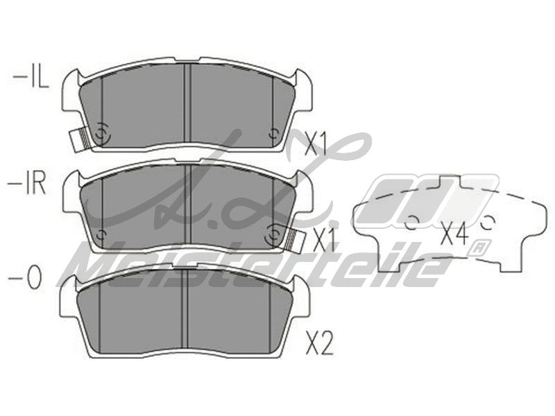 Brake Pad Set, disc brake (AZMT-44-022-1979)