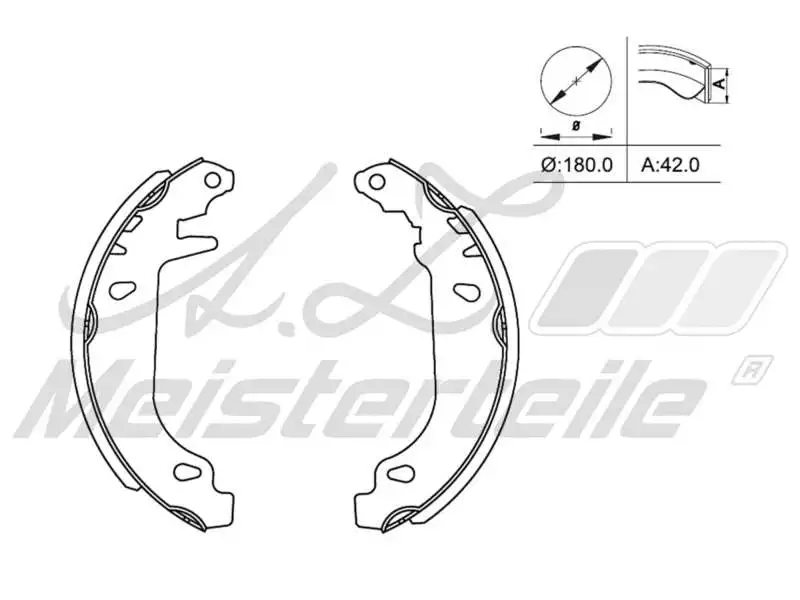 Brake Shoe Set (AZMT-44-026-1032)