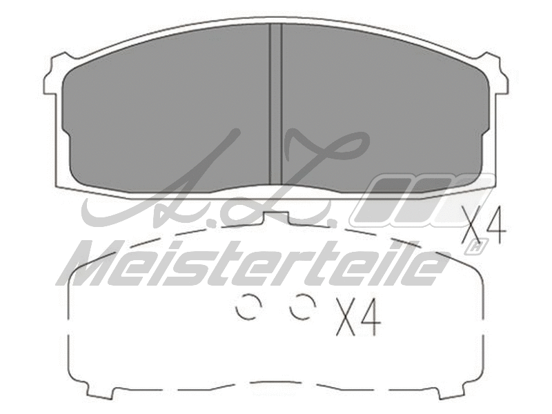 Brake Pad Set, disc brake (AZMT-44-022-2234)