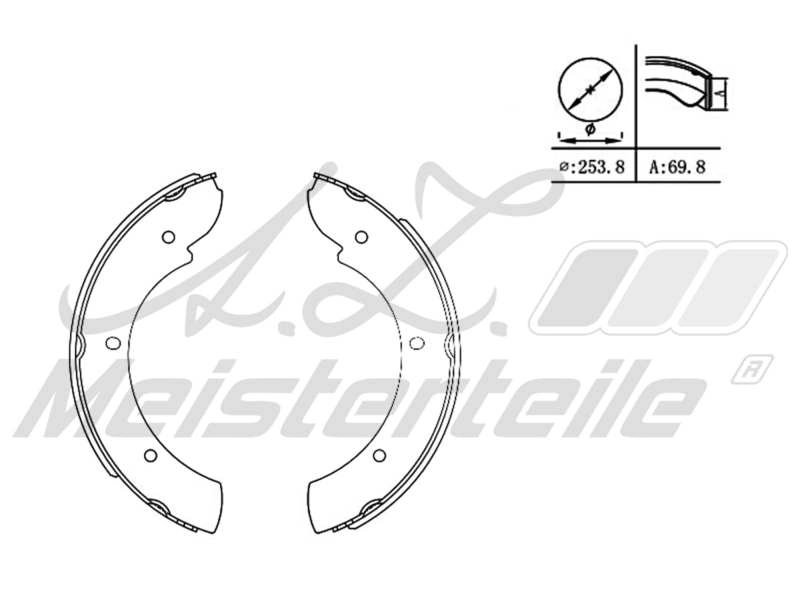 Brake Shoe Set (AZMT-44-026-1487)