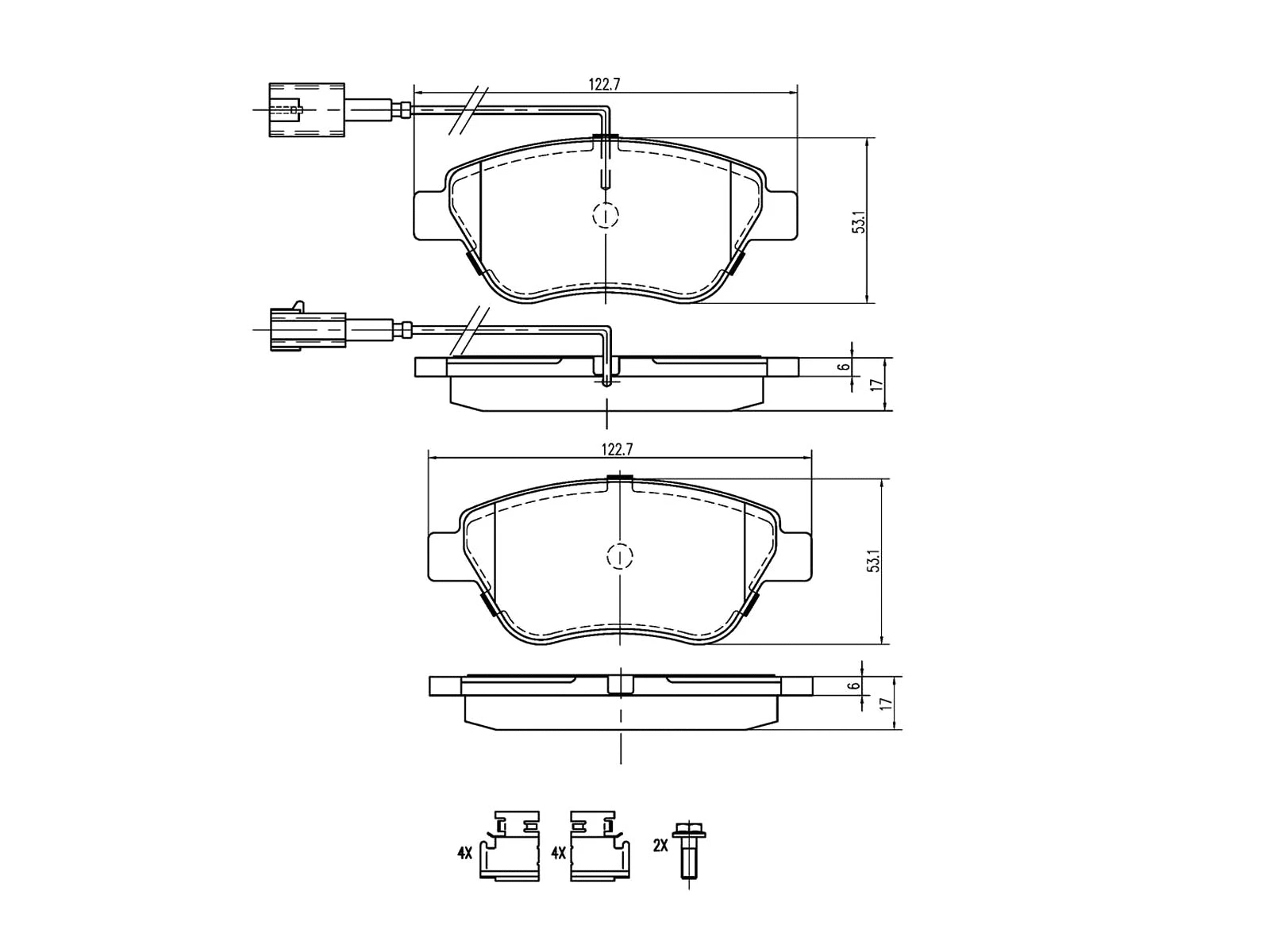 Brake Pad Set, disc brake (AZMT-44-022-1110)