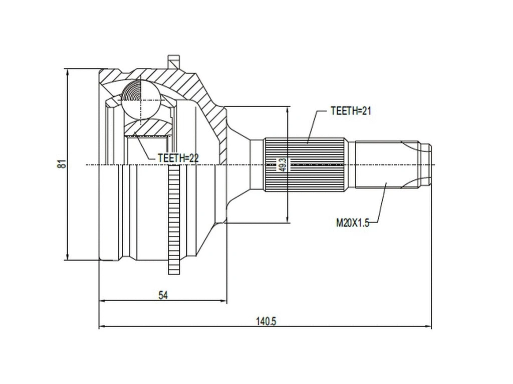 Joint Kit, drive shaft (AZMT-43-030-1069)