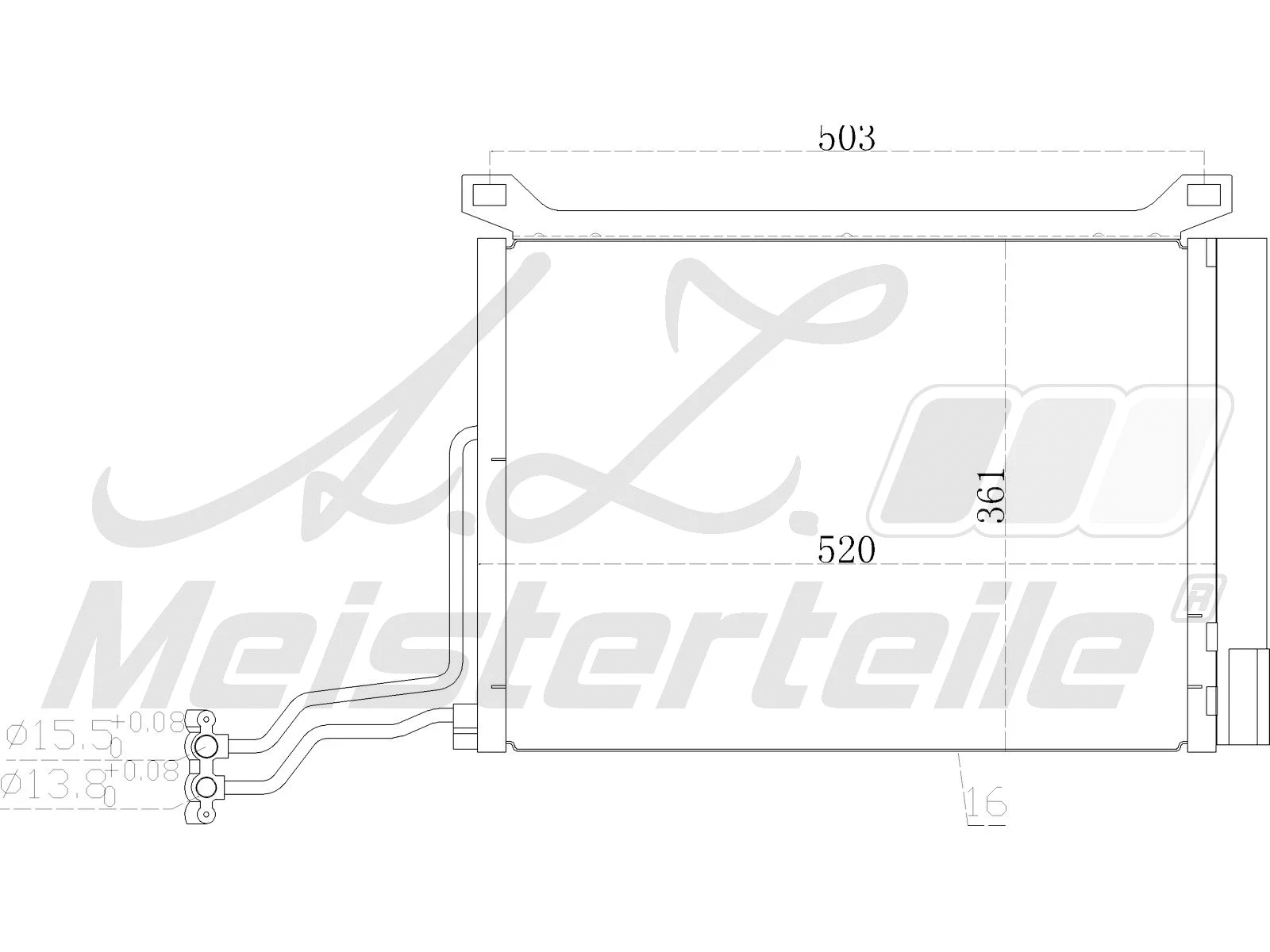 Condenser, air conditioning (AZMT-45-030-1600)