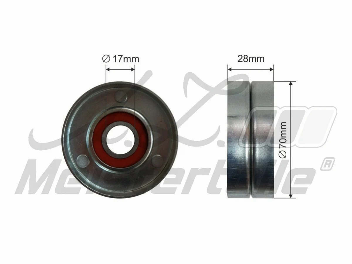 Deflection/Guide Pulley, V-ribbed belt