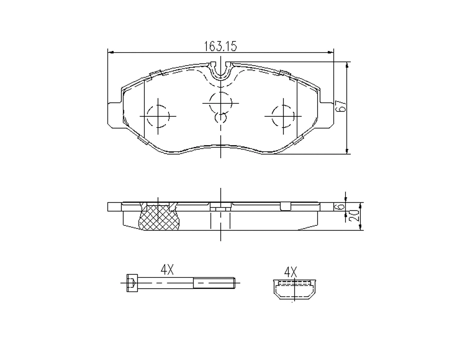 Brake Pad Set, disc brake (AZMT-44-022-1462)