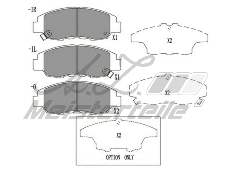 Brake Pad Set, disc brake (AZMT-44-022-2652)