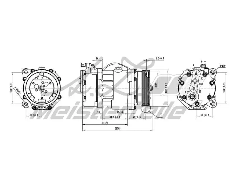 Compressor, air conditioning (AZMT-45-041-1022)