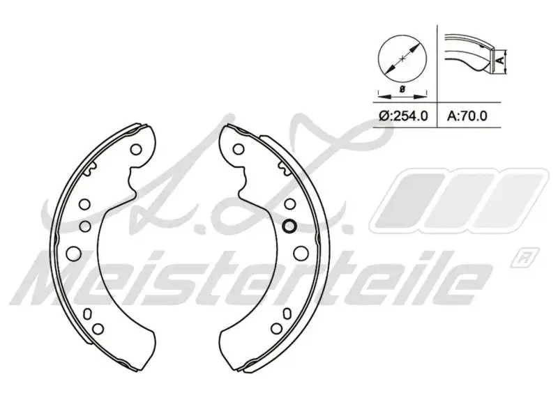 Brake Shoe Set (AZMT-44-026-1307)