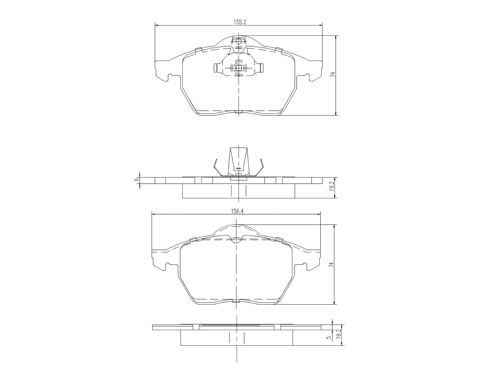 Brake Pad Set, disc brake (AZMT-44-022-1016)