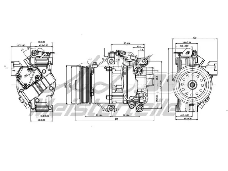Compressor, air conditioning (AZMT-45-041-1140)