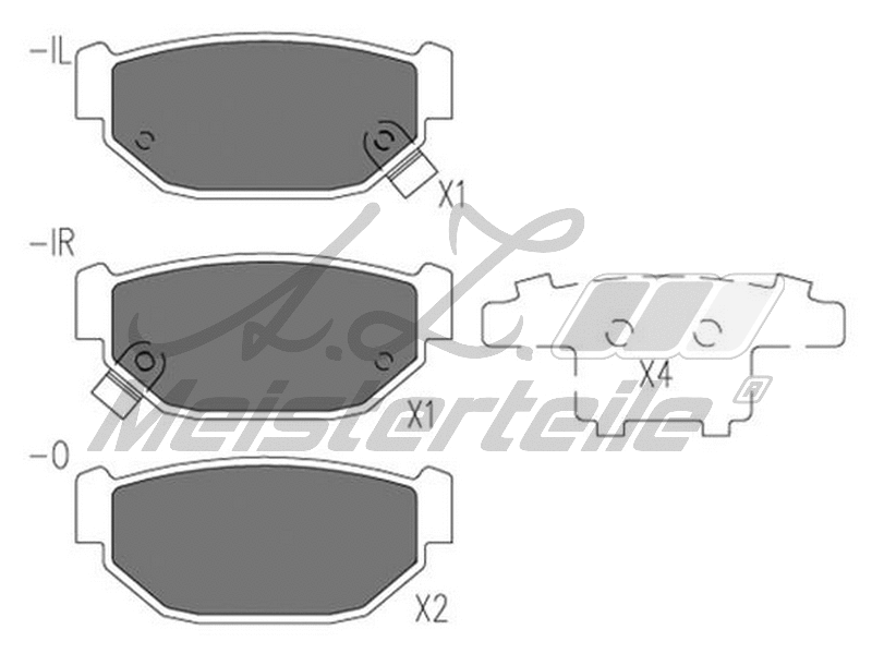Brake Pad Set, disc brake (AZMT-44-022-1958)