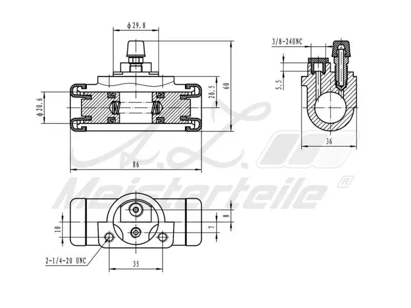 Wheel Brake Cylinder (AZMT-44-111-1108)